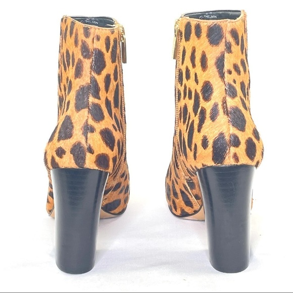 Vince Camuto Thelmin Leopard Print Calf-Hair Booties - Picture 9 of 12